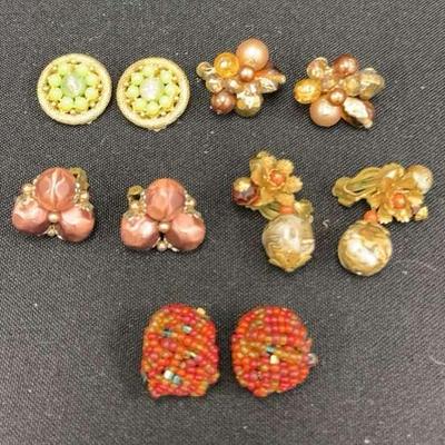 Vintage Costume Jewelry- Clip On 