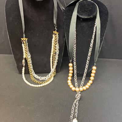 Black Ribbon Necklaces