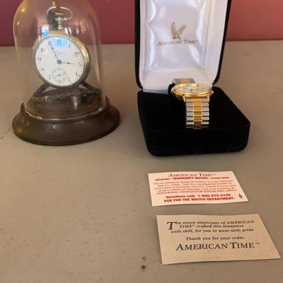 Vintage Wind Up Pocket Watch And Wrist Watch 