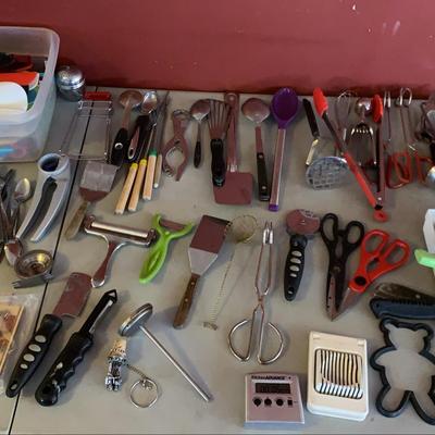 Large Lot Of Assorted Utensils