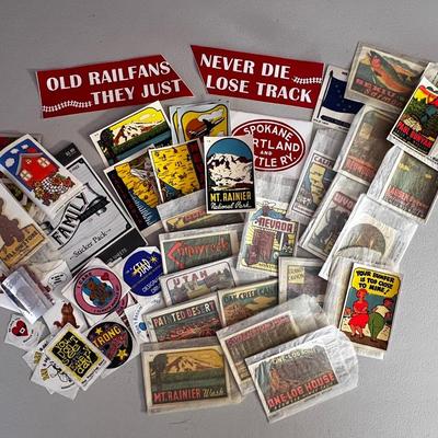 Large Lot Of Vintage Decals And Stickers