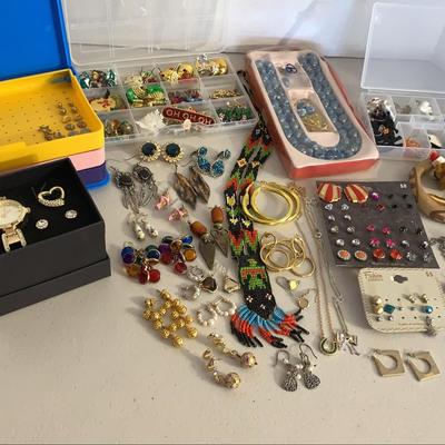 Earrings, Necklaces, Watch, Bracelet 