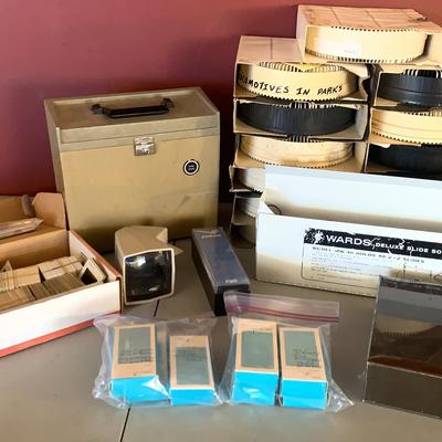 Slide Projector And Slides 