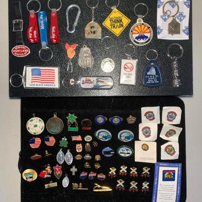 Collection of Pins & Keychains