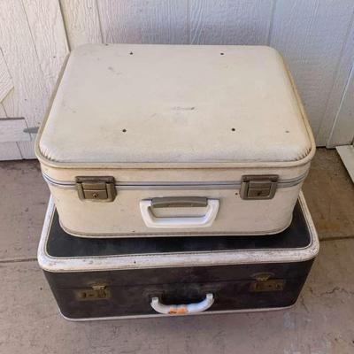 Vintage Black And White Suitcases