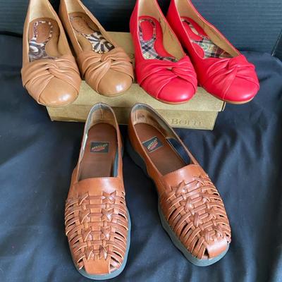 Two Pairs Size 8 Born Shoes & One Pair Aerosoles
