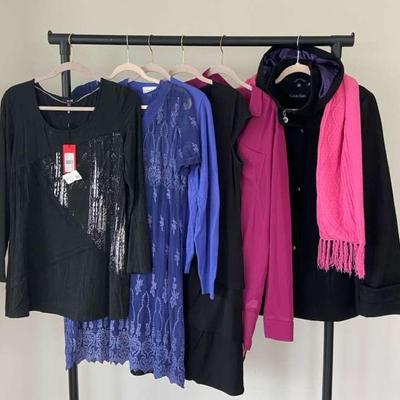 Calvin Klein Wool Coat, Yest Dresses & Shirt, Fox Craft & Halogen