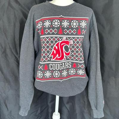 Washington State Cougars Christmas Sweater And XL Super Soft Campus Long Sleeve Tee