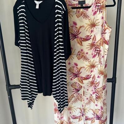 G By Giuliana XL Long Blouse With Christopher & Banks Large Black Blouse