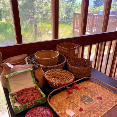 Sale Photo Thumbnail #11: Tightly woven baskets and wicker art