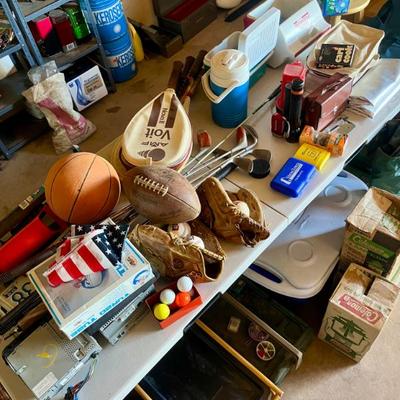 Sale Photo Thumbnail #7: Tennis rackets, baseball gloves,