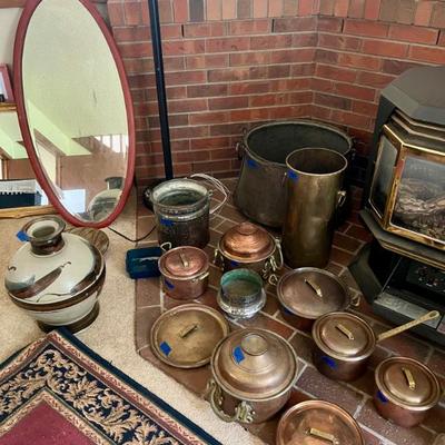 Sale Photo Thumbnail #34: Brass, copper, tin, pottery