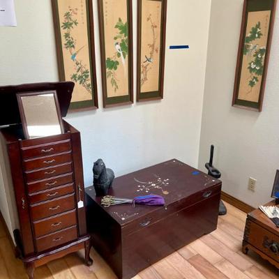 Sale Photo Thumbnail #20: Jewelry cabinets and antiques 