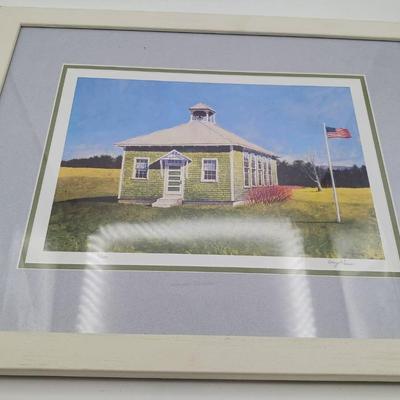 Green House In Field Print