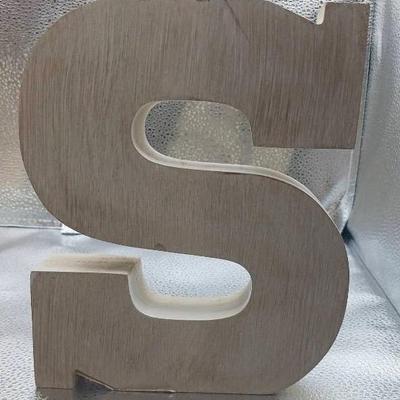 Large Wooden "S" Home Decor