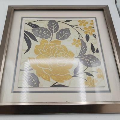 (2) Yellow Flower Prints