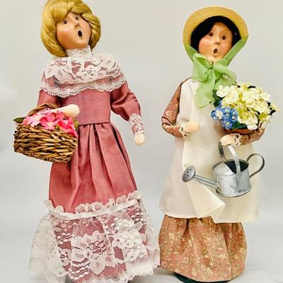 (2) 14” Byers’ Choice Christmas Carolers 1999 & 2003