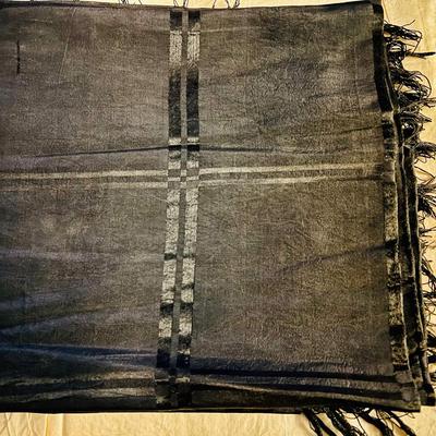 Black Shawl with Fringe — Gift from Sweden in 1973