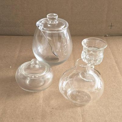 (4) Glass Containers & Vessels