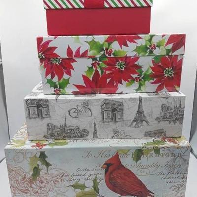 (4) Christmas Boxes