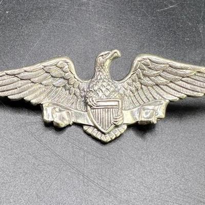 Beau Sterling Silver American Eagle Pin