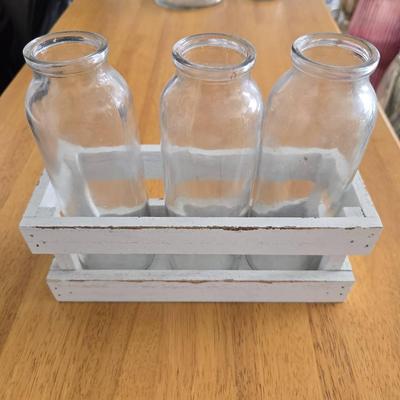 (3) Glass Containers