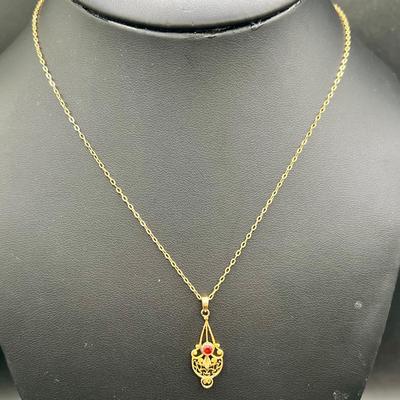 Dainty 10K Gold Pendant 
