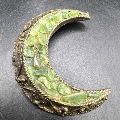 2” Brooch — Possible Jade, Missing Pin