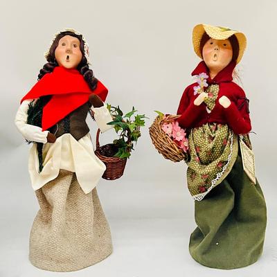 (2) 12.5” Byers Choice Christmas Carolers 1994 & 2002 