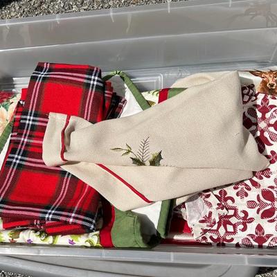 Christmas Linens Mystery Lot