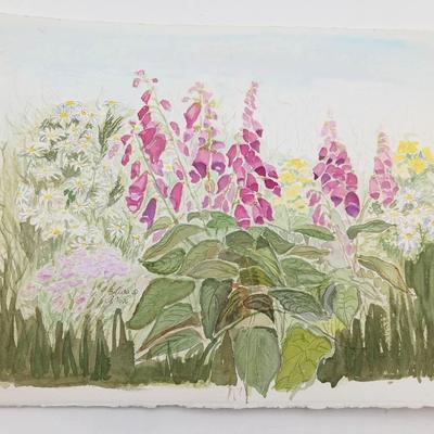 1996 Floral Nature Watercolor Painting — Signed