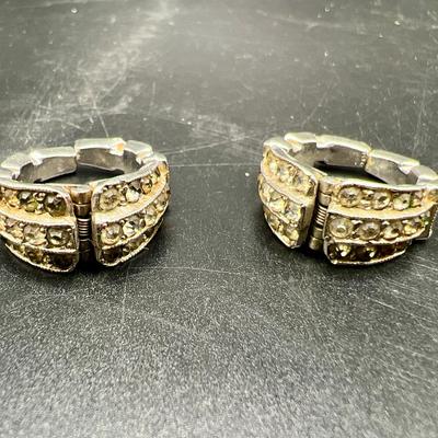 (2) Vintage Rhinestone Rings