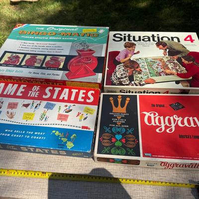 (4) Vintage Board games Feat. Aggravation