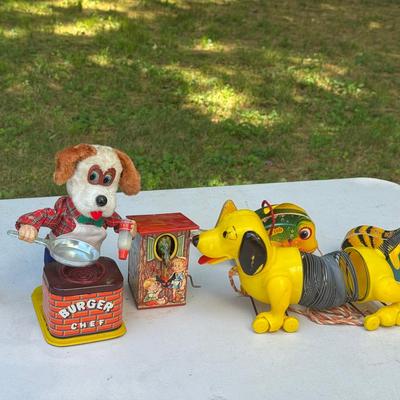 Vintage Toy Lot Featuring Slinky Dog