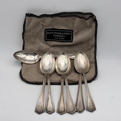 (7) Black Star & Frost Gorham Inc Sterling Silver Spoons With Bag