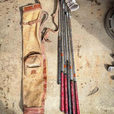 Fly King Vintage Clubs & Caddy