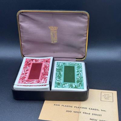 Vintage Kem’s Playing Cards With Case