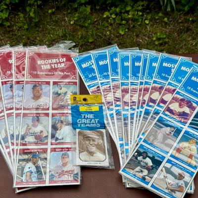 (20) Baseball Card Panels – Rookies of the Year & MVPs