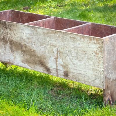 Antique Wood Storage Bench or Food Trough