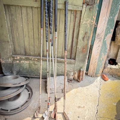 Mixed Vintage Golf Clubs