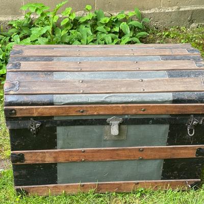 Blue Steamer Trunk