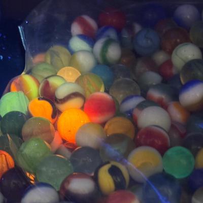 Marbles Shown In A Gallon Ziploc Bag #2