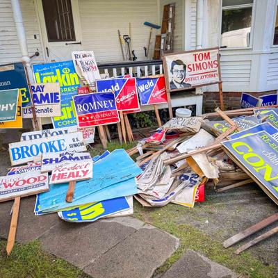 HUGE Collection of Political Signs