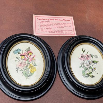 (2) Vintage Flower Prints 