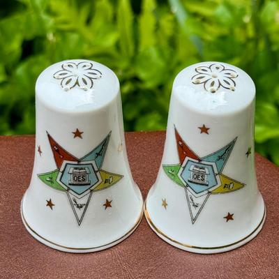 Masonic Order Of The Eastern Star Salt & Pepper Shakers 