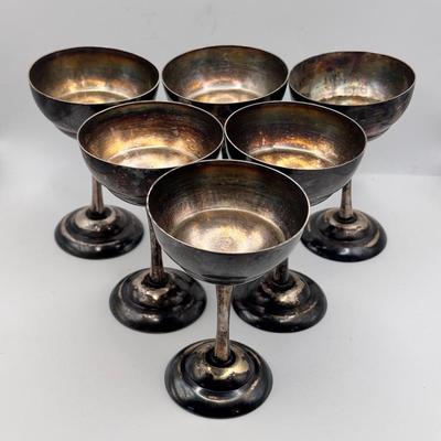 (6) Peruvian Sterling Silver Stemware