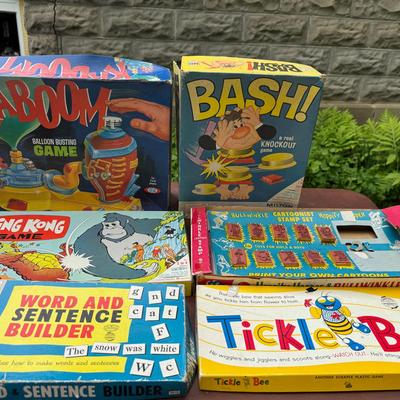 (7) Vintage Board Games & Toys – 1960s–70s Lot