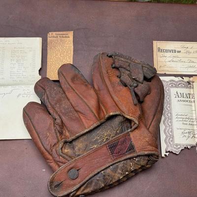 Baseball Glove Purchase In 1938 