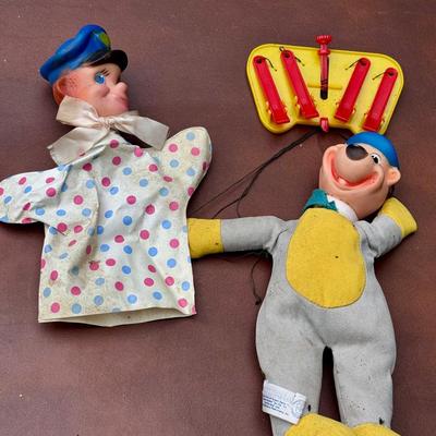 (2) Vintage Toy Puppets Feat. Hanna Barbara