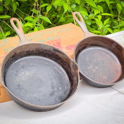 (2) Cast Iron Pans